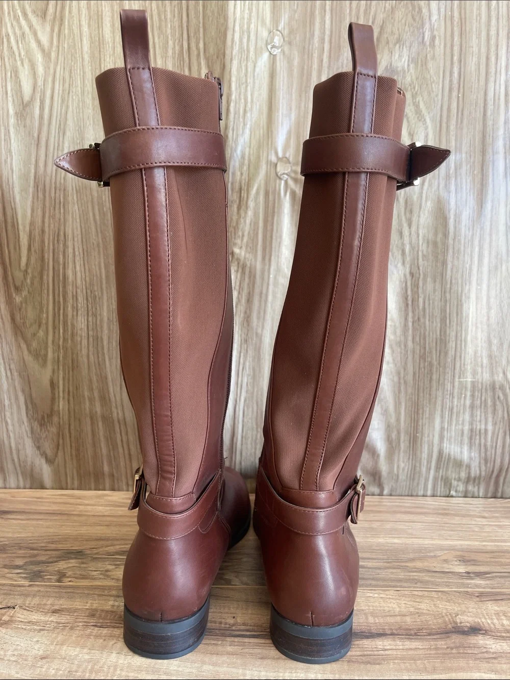 Pre-owned  VIONIC Women’s Tall Riding Boots - Cognac Brown Size 11